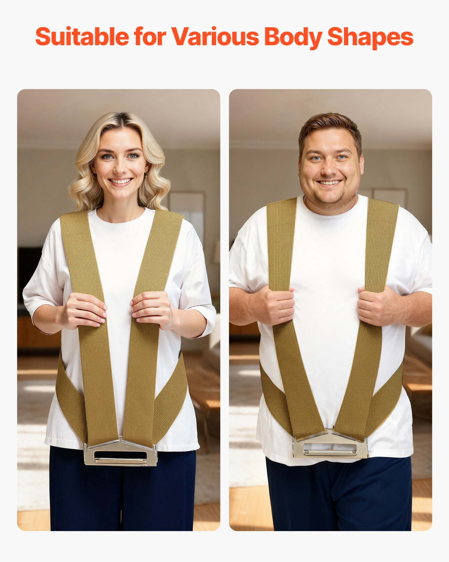Start2Finish VEVOR moving straps for lifting furniture and appliances, supports up to 1000 lbs with adjustable harness straps.