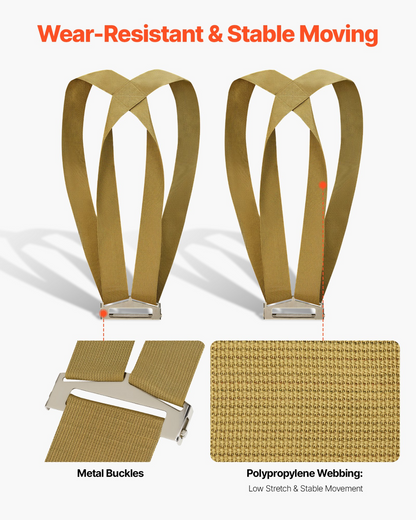 Start2Finish VEVOR moving straps for 2-person lifting, supports up to 1000 lbs, includes harness and load-bearing straps for furniture.