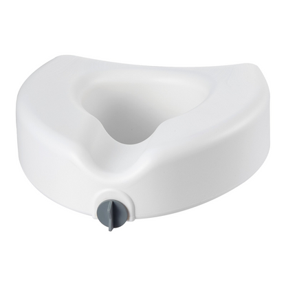 Start2Finish VEVOR raised toilet seat with 5-inch lift, large opening, supports 350 lbs, fits elongated and round bowls for seniors.
