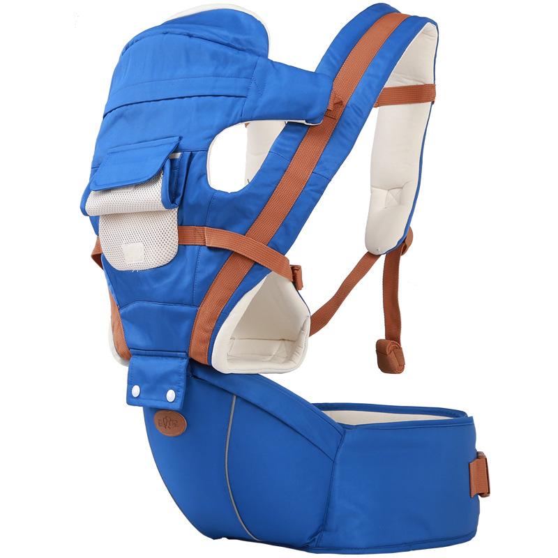 Maroon Asteria breathable multifunctional baby strap waist stool with adjustable straps and soft fabric for parent convenience