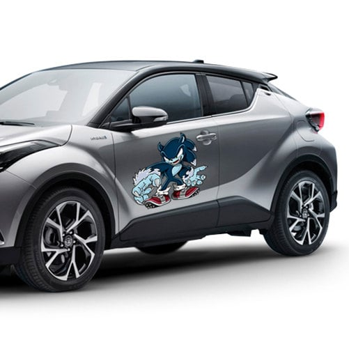 Start2Finish custom car door vinyl sticker featuring sporty logo graphic and bumper art decal for trucks, RVs, and vehicles.