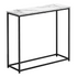 White Start2Finish accent console table with narrow design, ideal for entryway, sofa, living room, or bedroom decor.