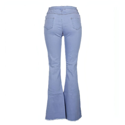 Vintage denim jeans for women by Carmine Juneberry, featuring classic fit and stylish distressed details.