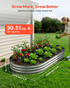 Start2Finish VEVOR galvanized oval garden bed, 8x4 ft, rustproof aluminum-zinc planter box for flowers, fruits, and vegetables.