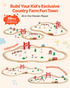 Start2Finish VEVOR Wooden Train Set with magnetic trains, tracks, and accessories for kids ages 3-8, perfect for small town play.