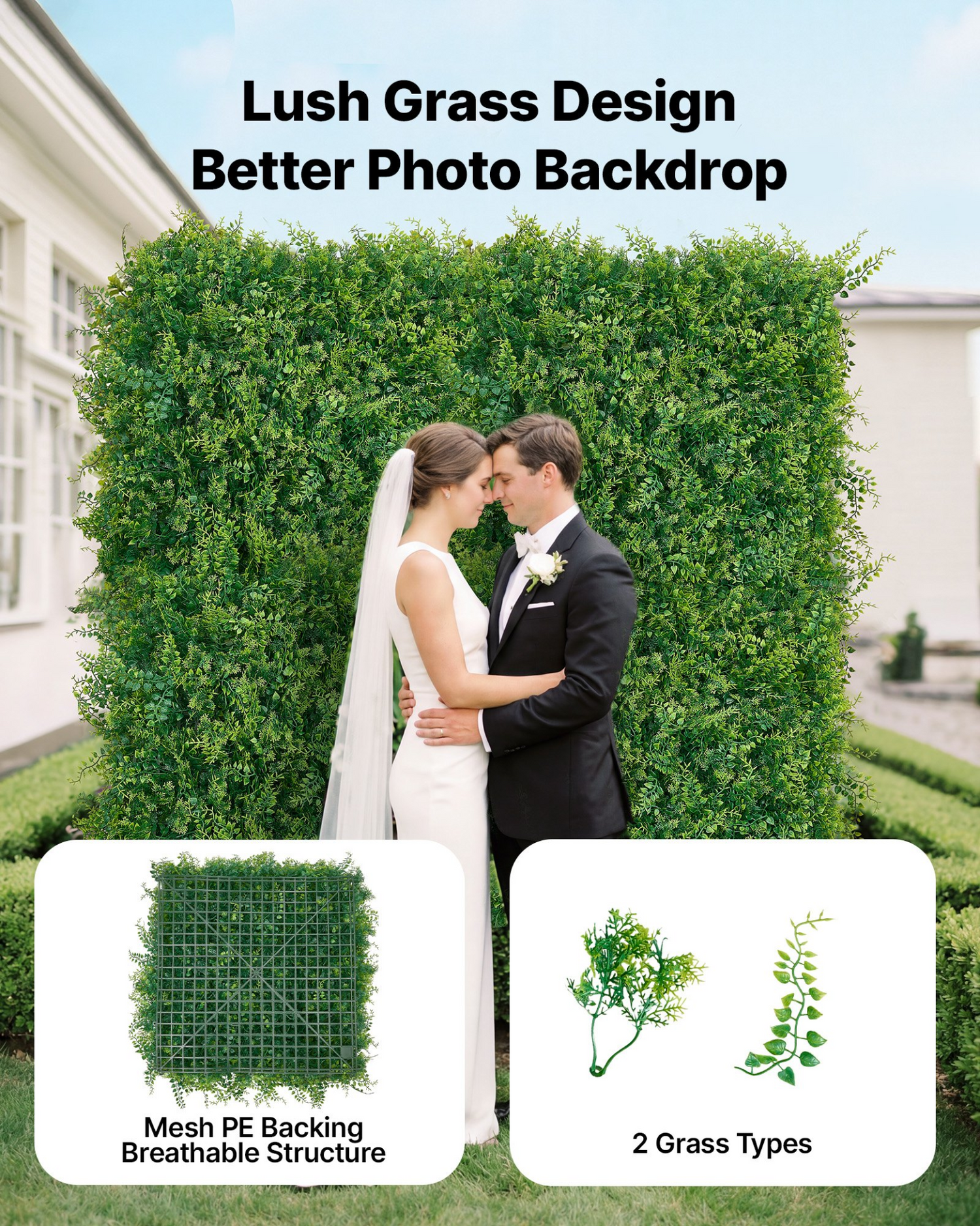 Start2Finish artificial boxwood panels, 12-pack, 20x20 inch fake greenery for garden privacy, indoor or outdoor wall decor.