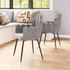 Set of two gray Noosa Dining Chairs by Start2Finish, featuring modern design and cushioned seats for comfortable dining.