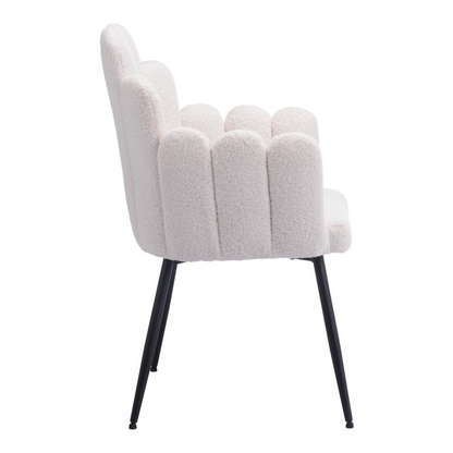 Pair of ivory Noosa Dining Chairs by Start2Finish, featuring sleek wooden legs and cushioned seats for modern dining rooms.