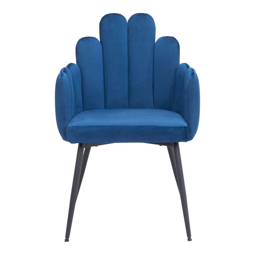 Pair of navy blue Noosa Dining Chairs by Start2Finish, featuring modern design with cushioned seats and wooden legs.