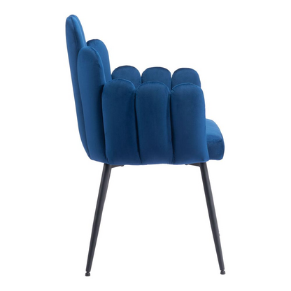 Set of two navy blue Noosa Dining Chairs by Start2Finish, featuring sleek design and cushioned seats for comfortable dining.