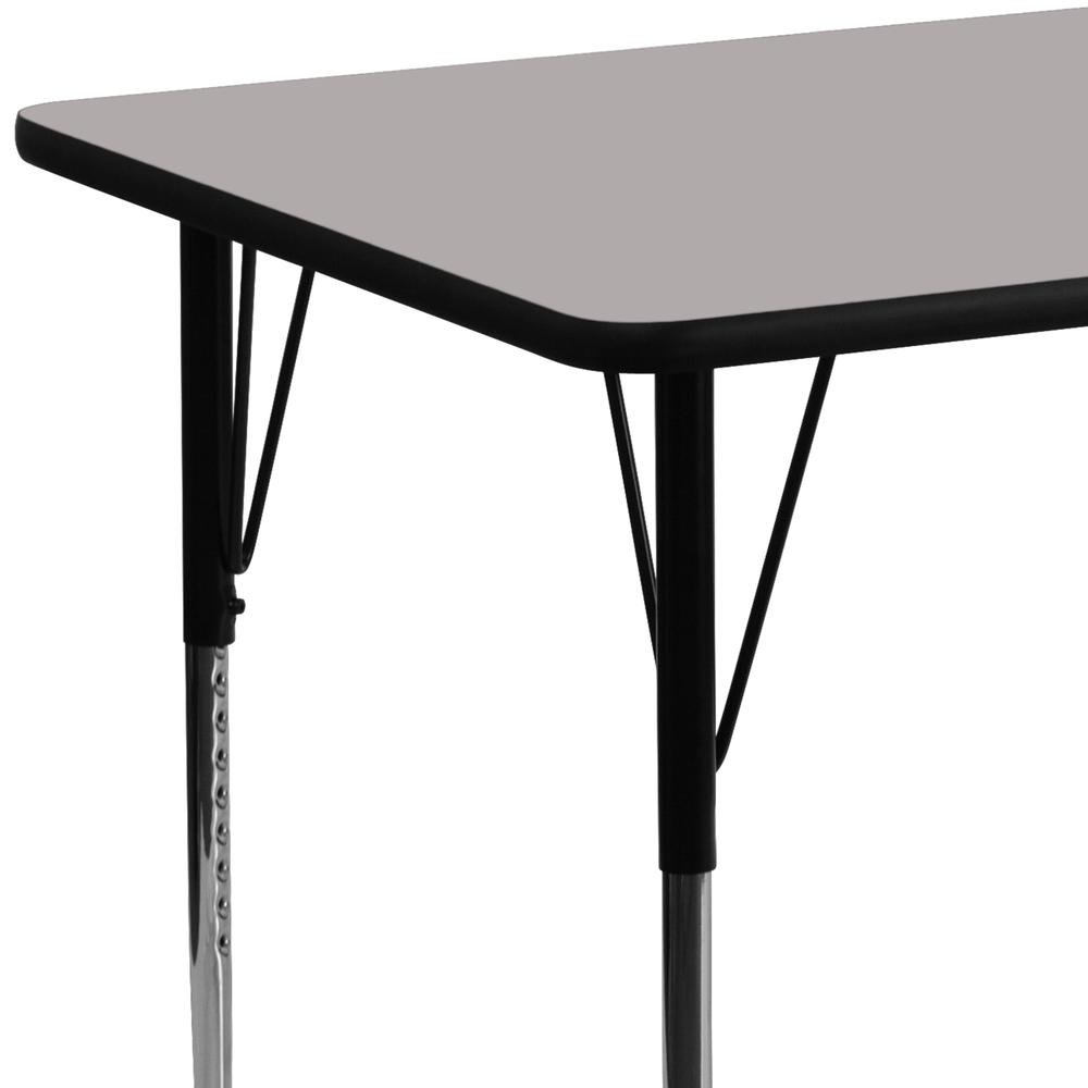 Grey HP activity table by Start2Finish with 24-inch width, 60-inch length, and adjustable standard height legs.