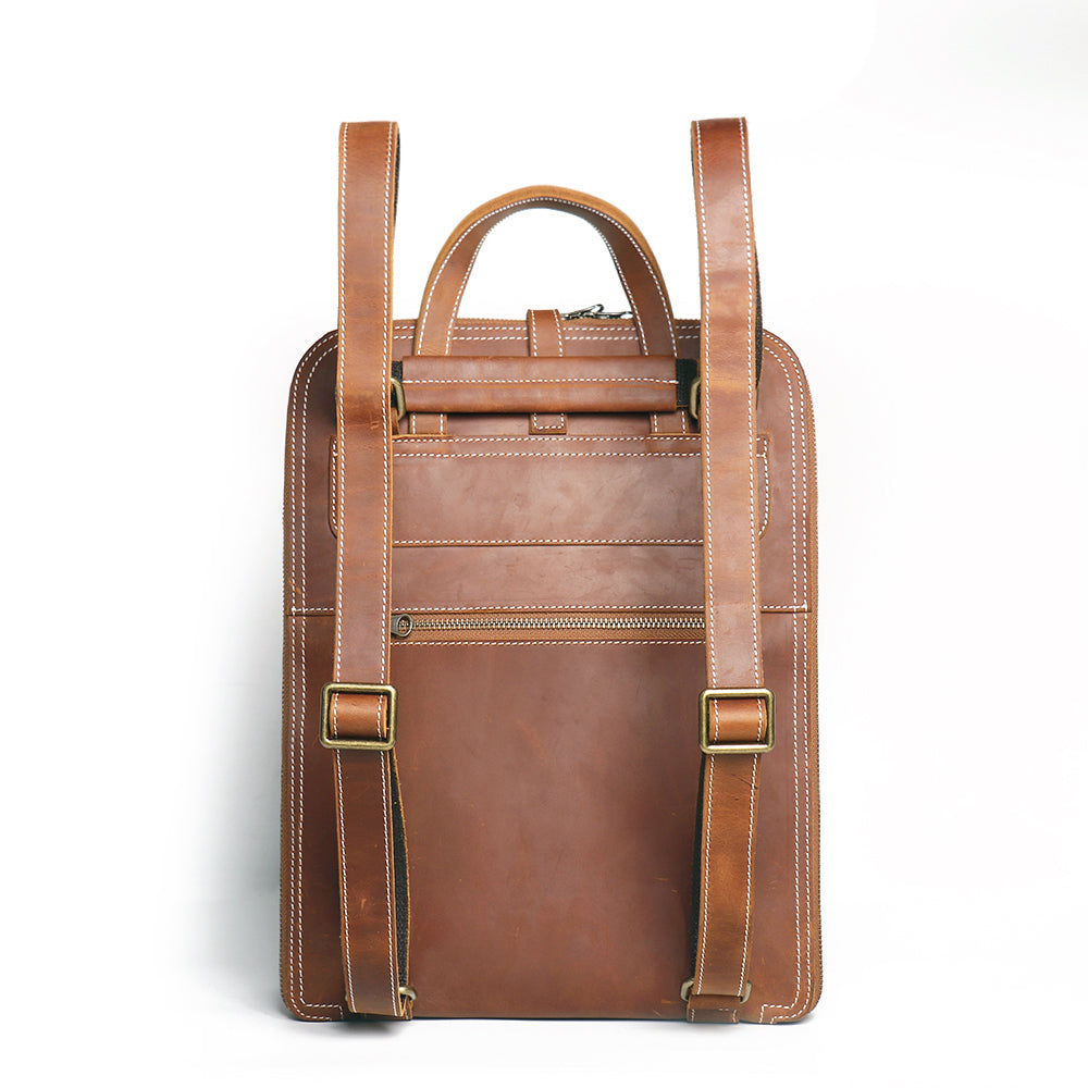 Start2Finish Sachi leather backpack for women, small stylish accessory with adjustable straps and top handle.