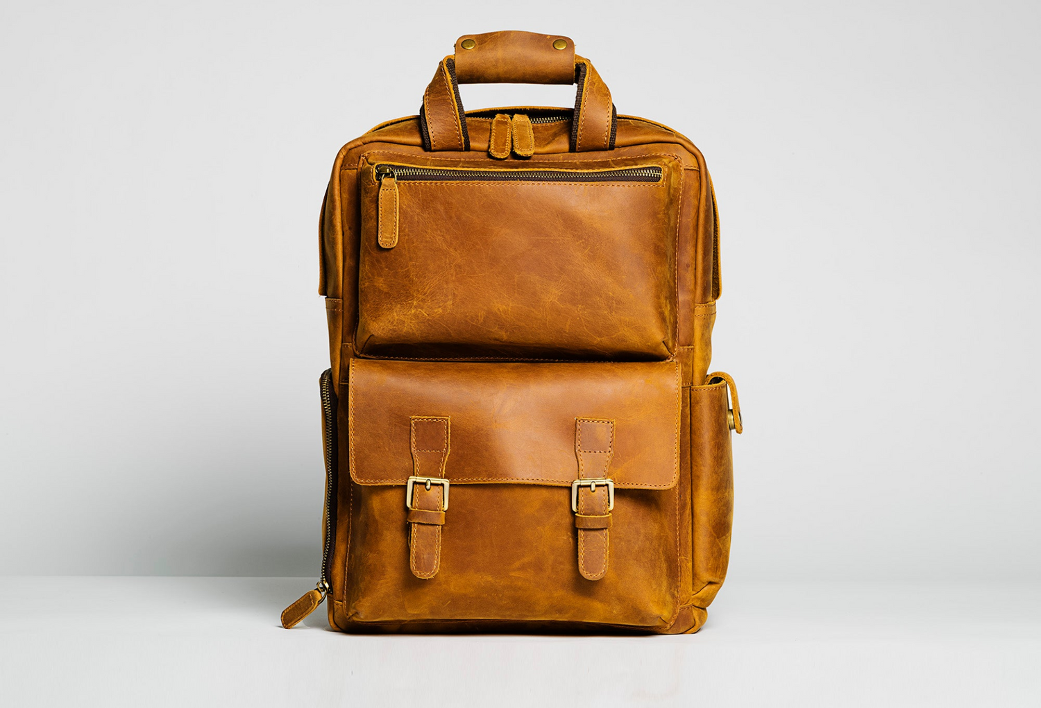 Large leather camera backpack from Start2Finish&