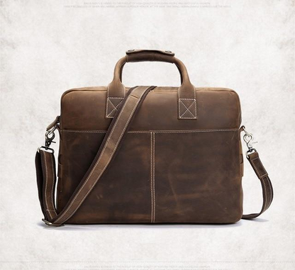 Vintage leather messenger bag from Start2Finish Welch Briefcase, featuring durable leather and classic design for accessories.