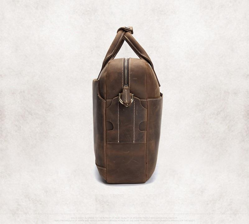 Vintage leather Welch Briefcase messenger bag by Start2Finish, featuring a classic design with sturdy leather straps and spacious interior.