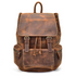 Start2Finish Hagen vintage leather backpack, accessories with sturdy leather straps and classic design, front pocket and top handle.