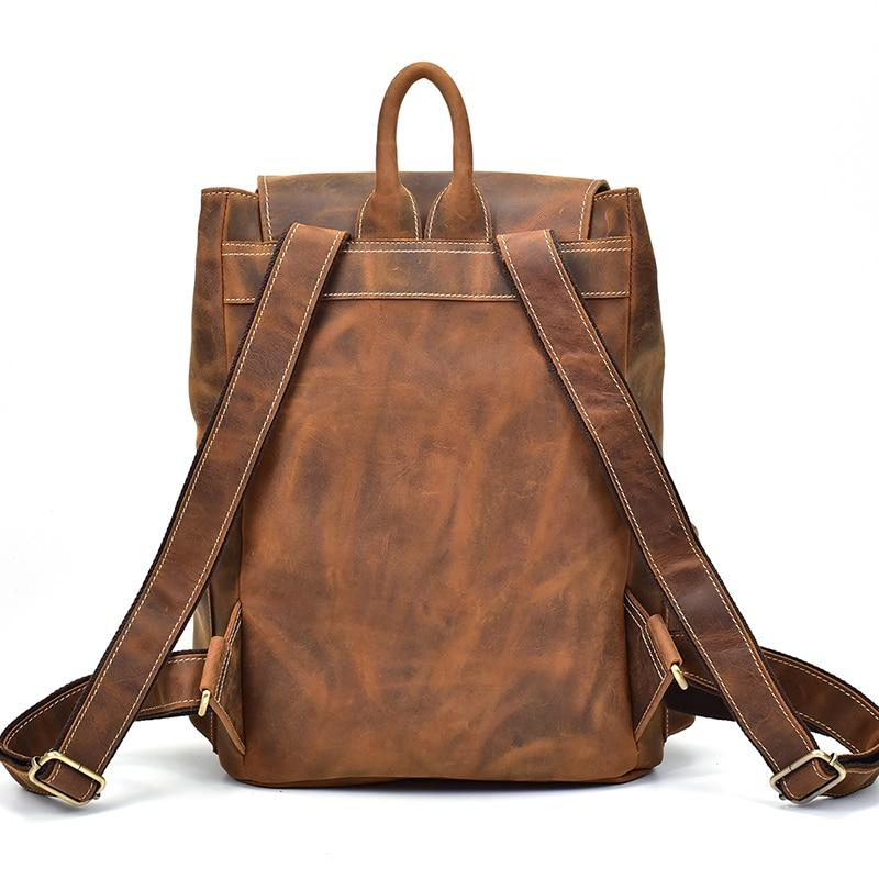 Start2Finish Hagen vintage leather backpack with adjustable straps and top handle, showcasing classic accessory design.