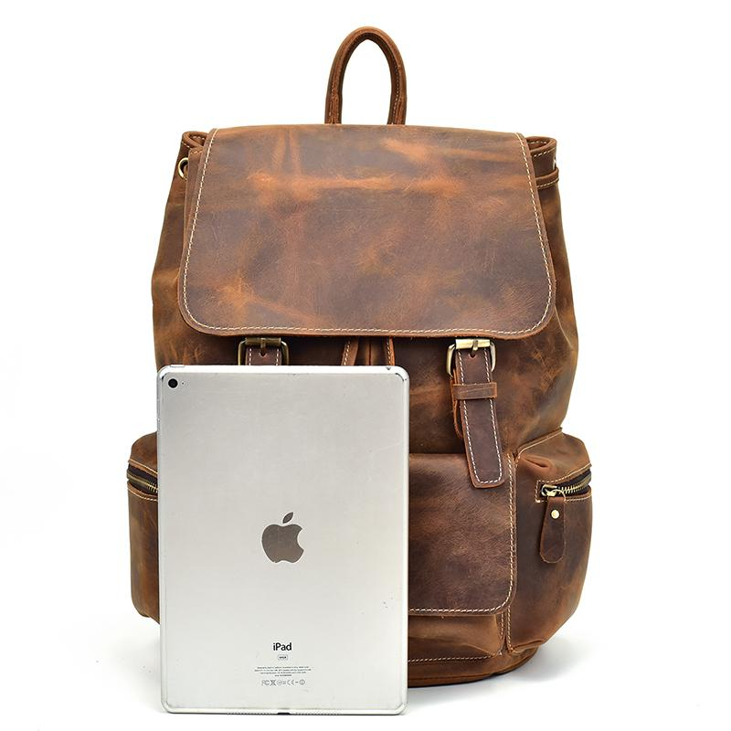 Start2Finish Hagen backpack, vintage leather accessory with adjustable straps and classic design, ideal for everyday use.