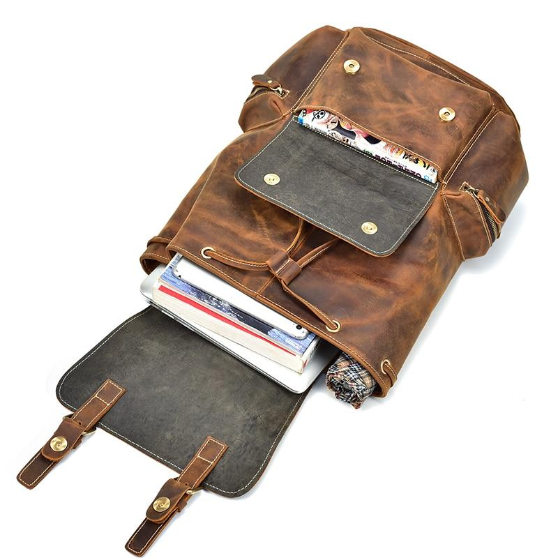 Start2Finish Hagen vintage leather backpack with adjustable straps and spacious interior, featuring classic accessory design.