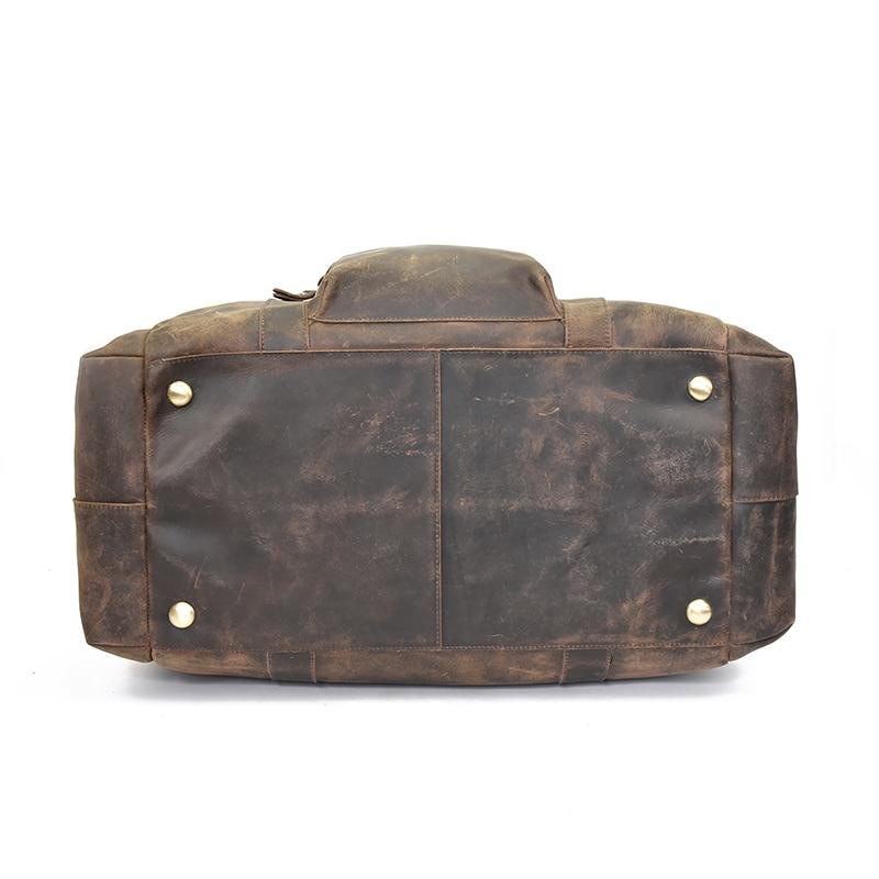 Start2Finish Colden Duffle Bag with large capacity leather weekender, showing its spacious design and durable leather material.