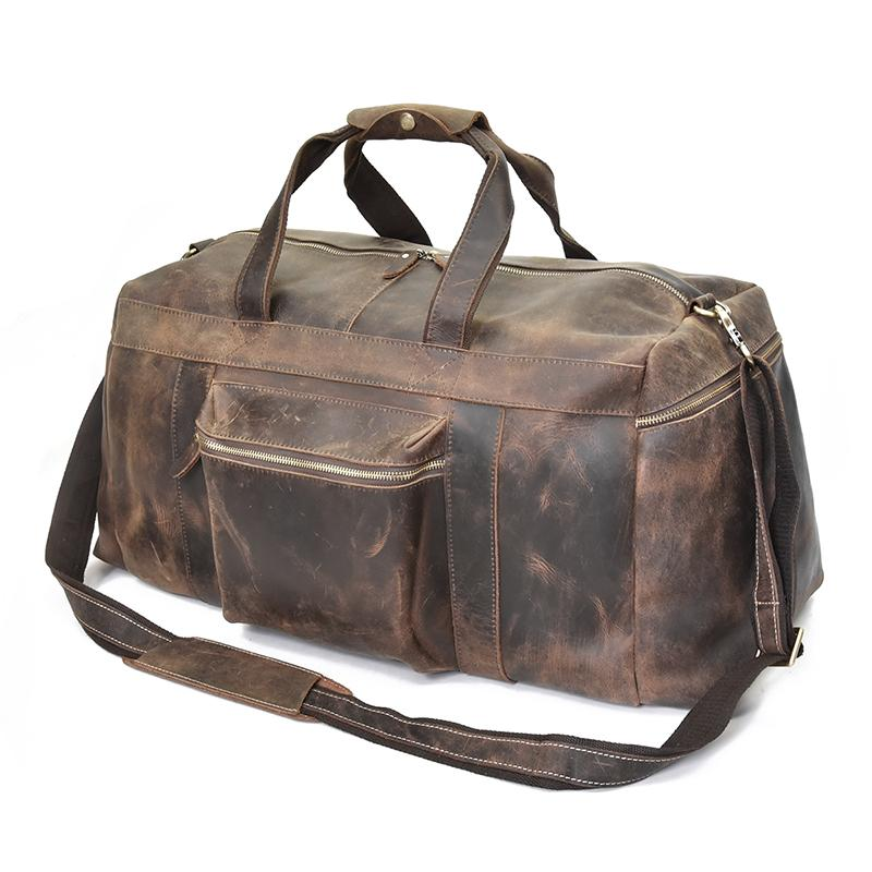 Large leather Colden Duffle Bag by Start2Finish with spacious interior, suitable for travel or weekend accessories.