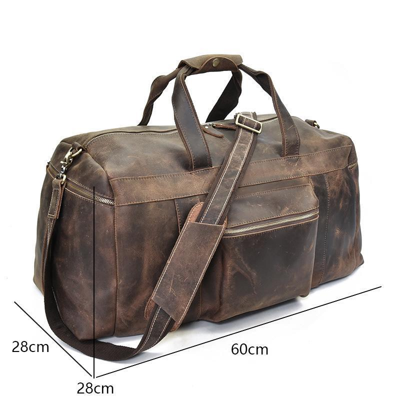 Large leather Colden Duffle Bag by Start2Finish with spacious main compartment and sturdy handles for travel and weekend trips.