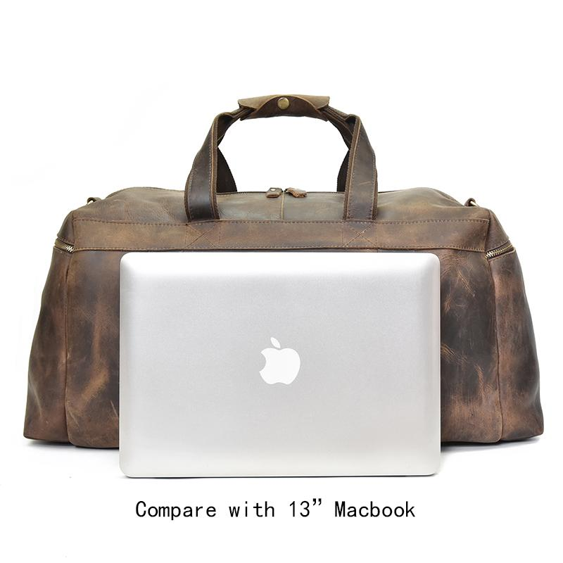 Large capacity leather Colden Duffle Bag by Start2Finish, stylish weekender accessories with sturdy handles and spacious interior.