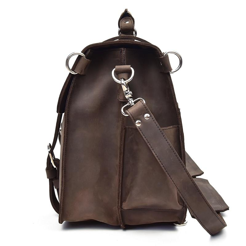Large vintage leather messenger bag from Start2Finish, featuring spacious capacity and classic accessories style.