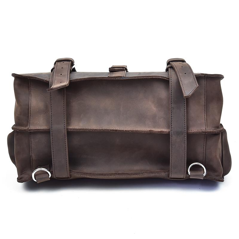 Large vintage leather messenger bag from Start2Finish, with spacious capacity and classic accessories style.