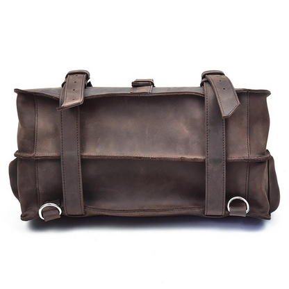 Large vintage leather messenger bag from Start2Finish, with spacious capacity and classic accessories style.