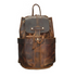 Olaf Rucksack vintage leather travel backpack by Start2Finish, showing its classic design and sturdy leather straps.
