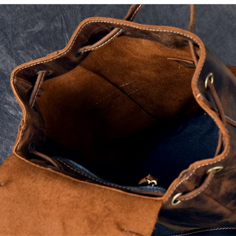 Vintage leather Olaf Rucksack by Start2Finish, a stylish travel backpack with adjustable straps and multiple compartments.
