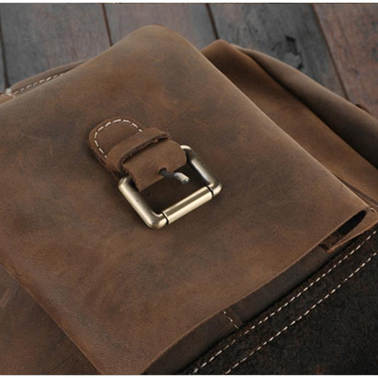 Start2Finish Asmund Backpack made of genuine leather, showing the stylish rucksack with adjustable straps and multiple compartments.