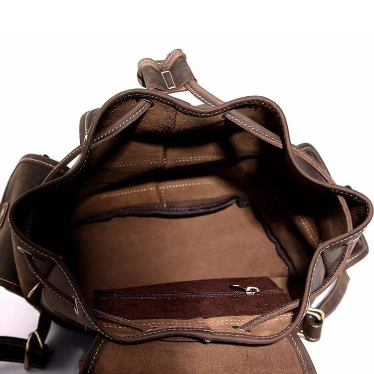 Genuine leather Asmund backpack by Start2Finish, stylish rucksack with adjustable straps and multiple compartments for accessories.