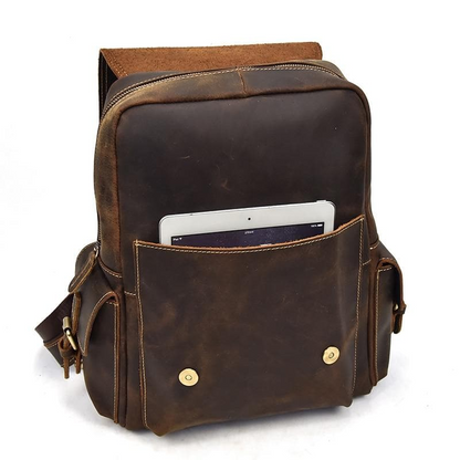 Handcrafted leather Freja Backpack by Start2Finish, showcasing its stylish design and durable leather material.