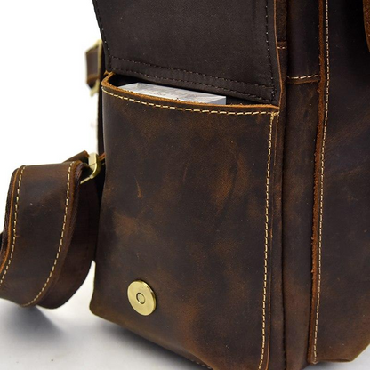 Handcrafted leather Freja Backpack by Start2Finish, featuring a stylish accessory with adjustable straps and spacious main compartment.