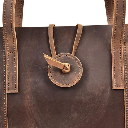 Handcrafted leather tote bag from Start2Finish, featuring spacious interior and sturdy handles, ideal for everyday accessories.