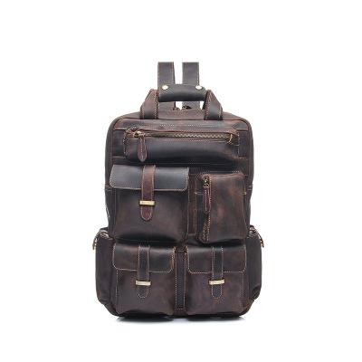Handmade genuine leather Shelby Backpack by Start2Finish, showcasing its stylish design and high-quality leather construction.