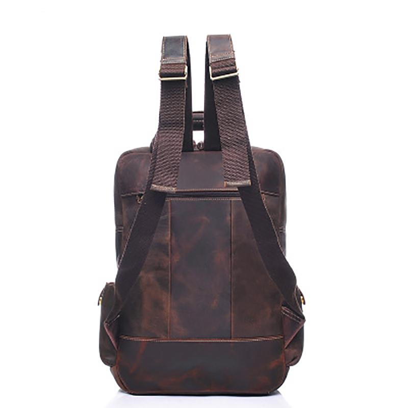 Handmade genuine leather Shelby Backpack by Start2Finish featuring a classic design and sturdy straps for everyday use.