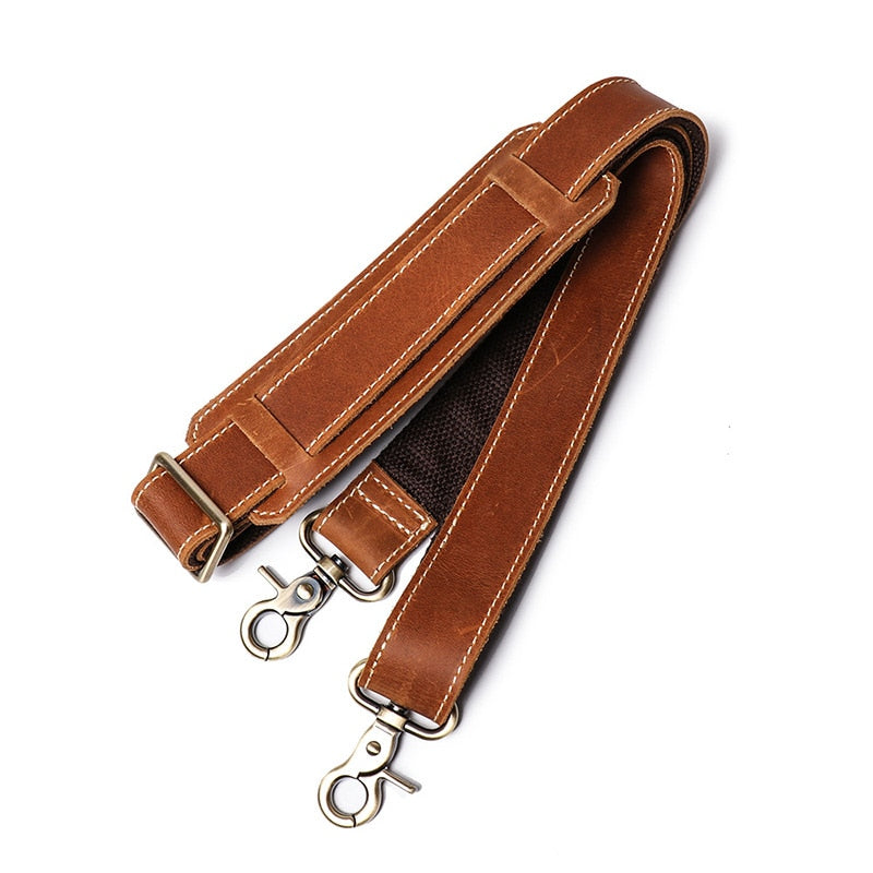 Vintage leather laptop bag by Start2Finish, stylish leather briefcase with sturdy handles and classic design for accessories.
