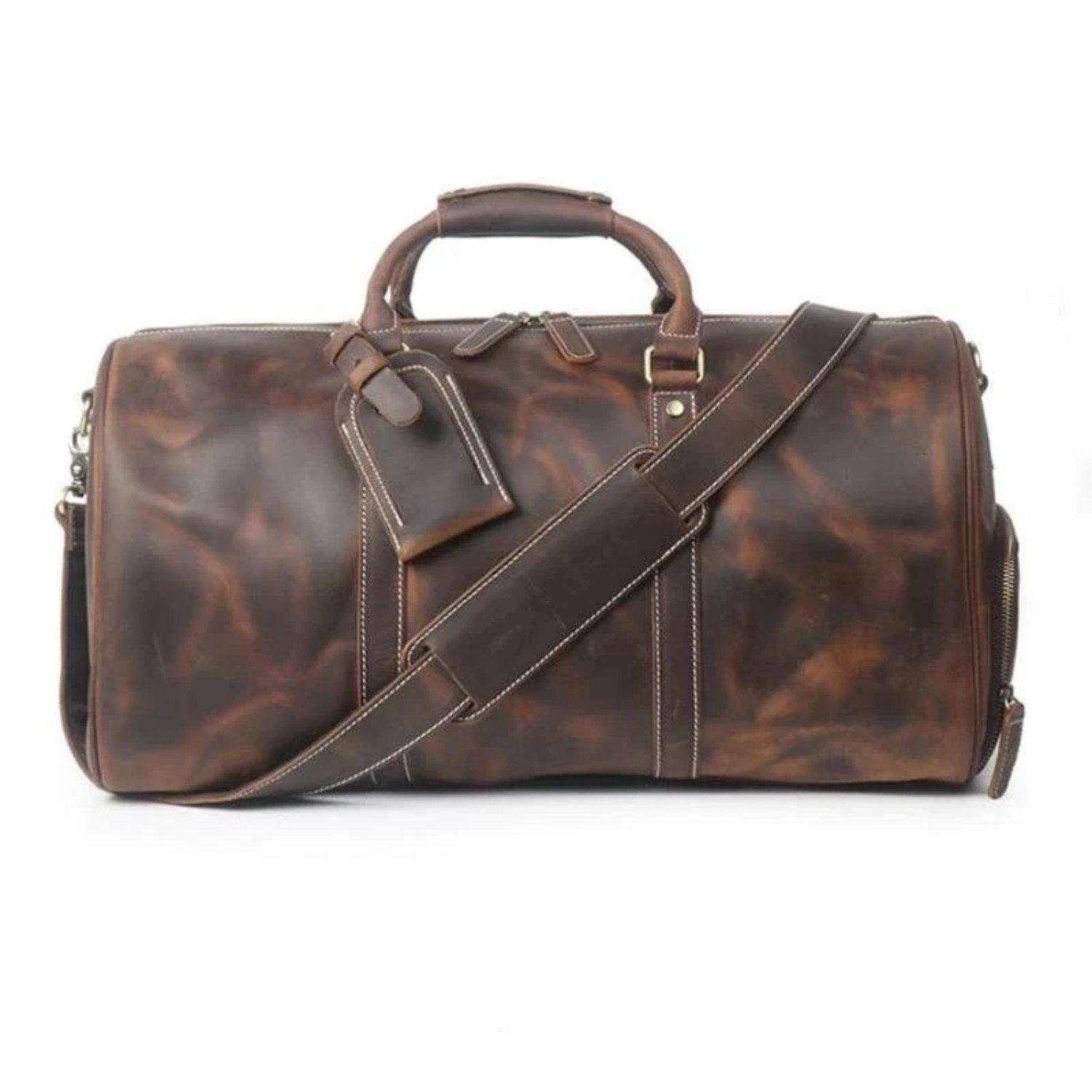 Large leather duffle bag from Start2Finish&