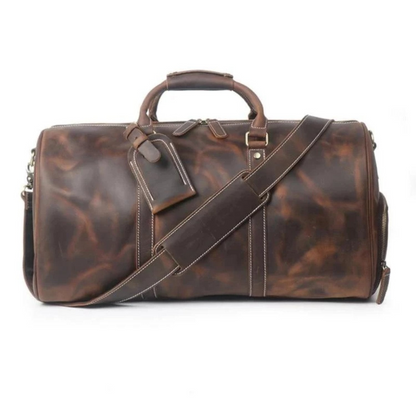 Large leather duffle bag from Start2Finish&