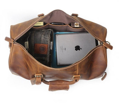 Large leather duffle bag from Start2Finish&