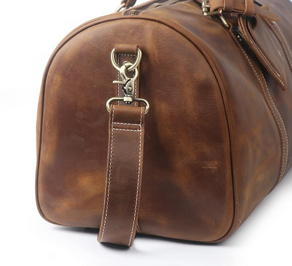 Large leather duffle bag from Start2Finish&