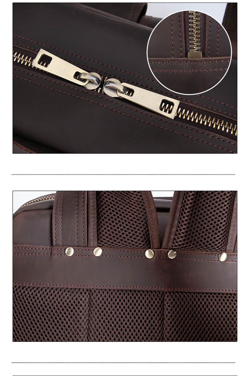 Large leather camera backpack by Start2Finish with tripod holder, featuring multiple compartments and adjustable straps.