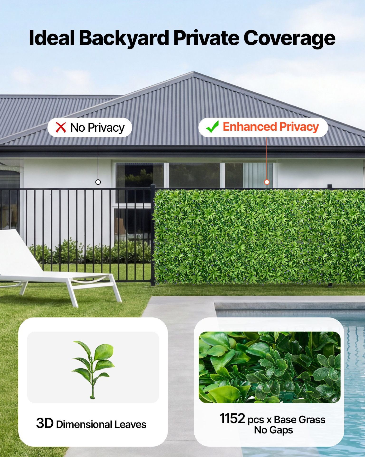 Start2Finish VEVOR artificial boxwood plant wall panel, 40x120 inches, green faux grass screen for outdoor or indoor privacy fencing.