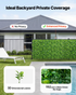 Start2Finish VEVOR artificial boxwood plant wall panel, 40x120 inches, green faux grass screen for outdoor or indoor privacy fencing.