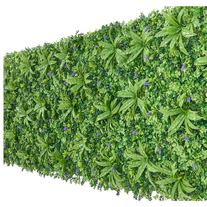 Artificial plant wall by Start2Finish, 40x120 inches with faux boxwood panels for garden, privacy fence, or wedding backdrop.