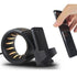 Salmon Lucky Wheel Of Power mobile wireless charger with sleek black design and illuminated charging indicator.