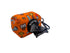 Carmine Phanes Got Game? basketball-themed poop bag holder attached to a leash for pet walks.